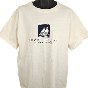 Vintage Rhode Island T Shirt Mens Size Large Ocean State Travel Destination